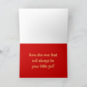 Daddy's Little Girl Birthday Card Karte (Innenseite)
