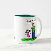 Daddy's Little Girl Brünett Tasse (Anpassen) (VorderseiteRechts)