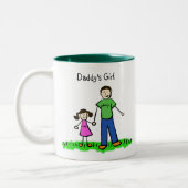 Daddy's Little Girl Brünett Tasse (Anpassen) (Links)