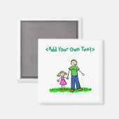 Daddy's Little Girl Custom Gift Magnet (Blond) (Vorderseite/Rückseite)
