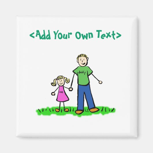 Daddy's Little Girl Custom Gift Magnet (Blond) (Vorne)