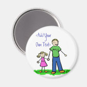 Daddy's Little Girl Custom Magnet (Blond) (Vorderseite/Rückseite)