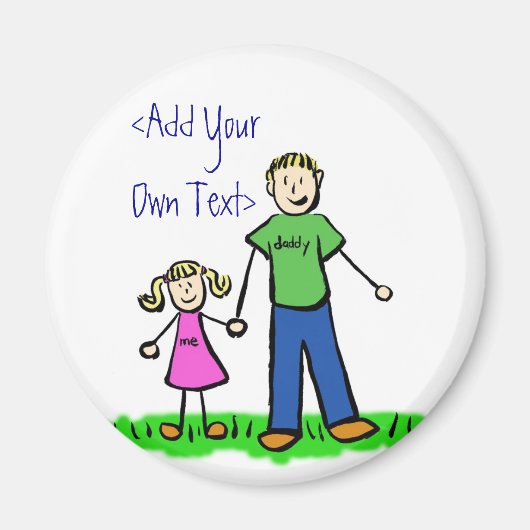 Daddy's Little Girl Custom Magnet (Blond) (Vorne)