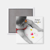 Daddys Little Girl I Liebe Sie Vater I Herz U Magnet (Vorderseite/Rückseite)