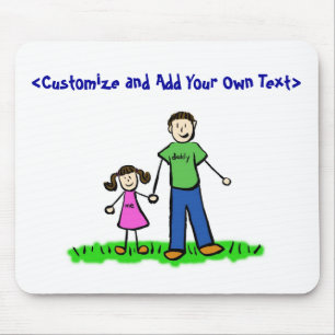 Daddy's Little Girl Mousepad (Brünett)