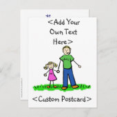 Daddy's Little Girl Postcard (Blond) Einladungspostkarte (Vorne/Hinten)