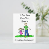 Daddy's Little Girl Postcard (Blond) Einladungspostkarte (Stehend Vorderseite)