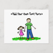 Daddy's Little Girl Postcard (Brünett) Einladungspostkarte (Vorderseite)
