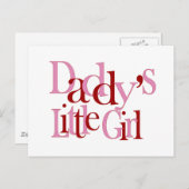 Daddy's Little Girl Postkarte (Vorne/Hinten)