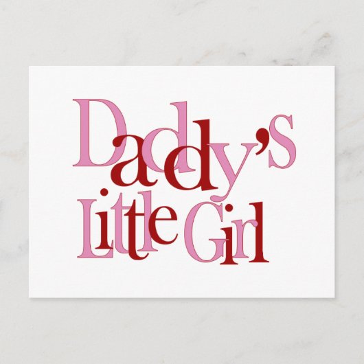 Daddy's Little Girl Postkarte (Vorderseite)
