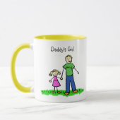 Daddy's Little Girl Zeichnend Blond Tasse (Anpasse (Links)