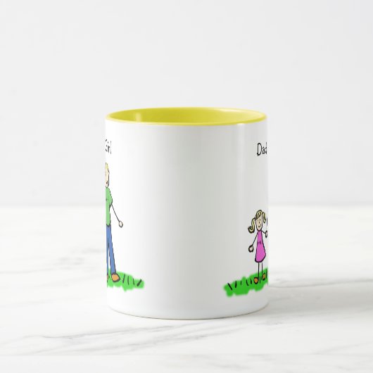 Daddy's Little Girl Zeichnend Blond Tasse (Anpasse (Zentrum)