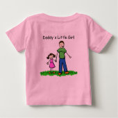 Daddy's Little Girl Zeichnend T - Shirt (Anpassen) (Rückseite)