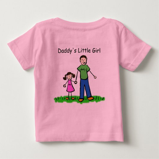 Daddy's Little Girl Zeichnend T - Shirt (Anpassen) (Rückseite)