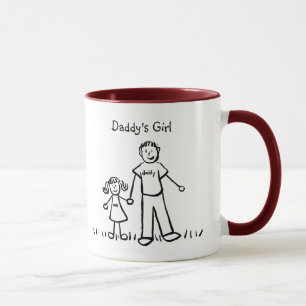 Daddy's Little Girl Zeichnend Tasse (Anpassen)