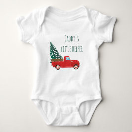 Daddys Little Helper Lieferwagen LKW Weihnachtsbau Baby Strampler