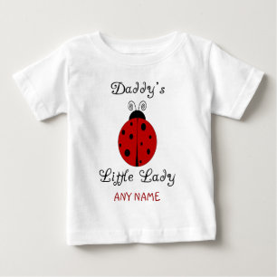Daddy's Little Lady! Ladybug Design Baby T-shirt