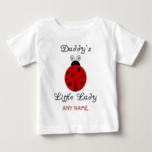 Daddy's Little Lady! Ladybug Design Baby T-shirt (Vorderseite)