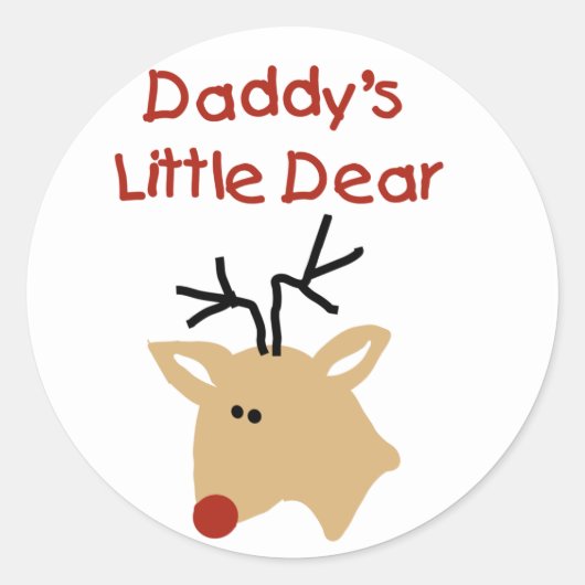 Daddy's Little Lieber Tshirts und Geschenke Runder Aufkleber (Vorderseite)