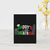 Daddys Little Meatball Mommy's Little Meatball Karte (Gelbe Blume)