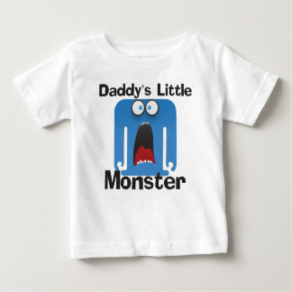 Daddy's Little Monster Blue Baby T-shirt