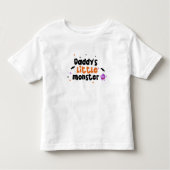 Daddy's Little Monster Niedlich Halloween Kleinkind T-shirt (Vorderseite)