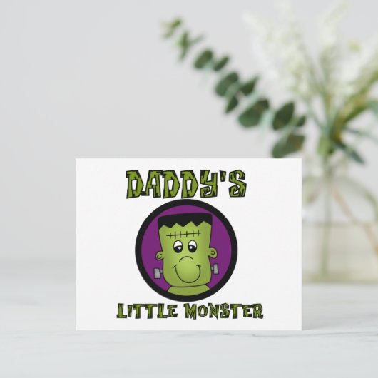 Daddy's Little Monster T - Shirt und Geschenke Postkarte (Stehend Vorderseite)