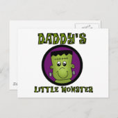 Daddy's Little Monster T - Shirt und Geschenke Postkarte (Vorne/Hinten)