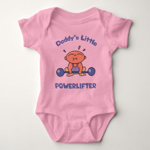 Daddys Little Powerlifter Kids Sport Powerlift Baby Strampler