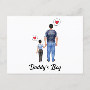 Daddys Little Prince Boy Vathers Day Liebe Einladungspostkarte