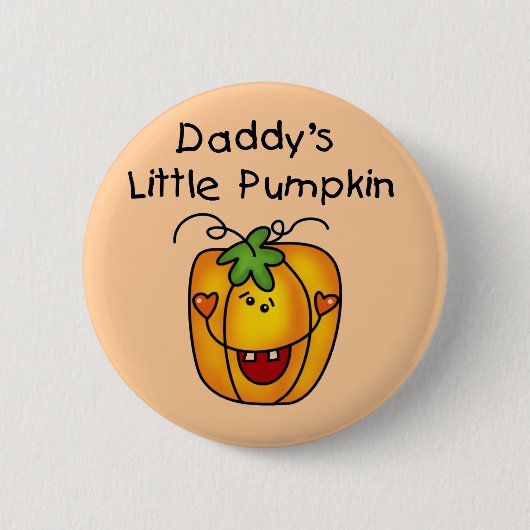 Daddy's Little Pumpkin T - Shirt und Geschenke Button (Vorderseite)