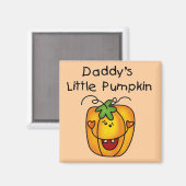 Daddy's Little Pumpkin T - Shirt und Geschenke Magnet (Vorderseite/Rückseite)