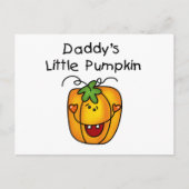 Daddy's Little Pumpkin T - Shirt und Geschenke Postkarte (Vorderseite)