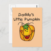 Daddy's Little Pumpkin T - Shirt und Geschenke Postkarte (Vorne/Hinten)