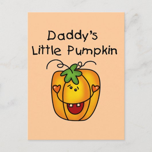 Daddy's Little Pumpkin T - Shirt und Geschenke Postkarte (Vorderseite)