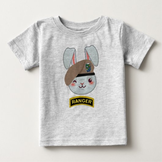 "Daddy's Little Ranger Bunny" Baby T - Shirt (Vorderseite)