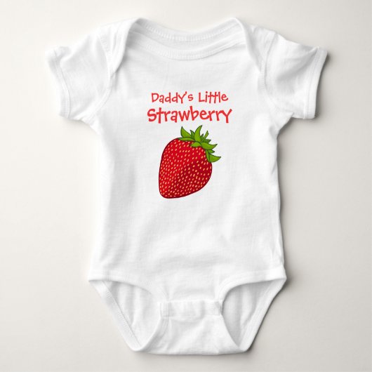 Daddy's Little Strawberry Baby Strampler (Vorderseite)
