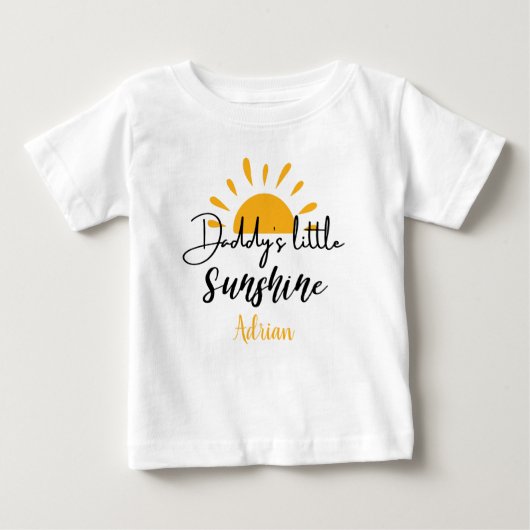 Daddy's Little Sunshine Custom Funny Geschenk Neug Baby T-shirt (Vorderseite)