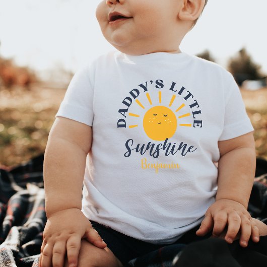 Daddy's Little Sunshine Custom Funny Geschenk Neug Baby T-shirt