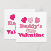 Daddy's Little Valentine Design mit Herzen (Vorne/Hinten)