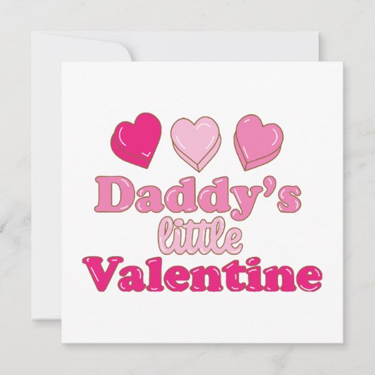 Daddy's Little Valentine Design mit Herzen (Vorderseite)