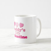 Daddy's Little Valentine Design mit Herzen Kaffeetasse (VorderseiteRechts)