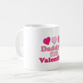 Daddy's Little Valentine Design mit Herzen Kaffeetasse (Vorderseite Links)