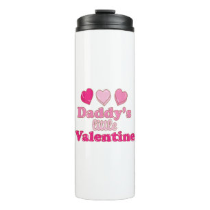 Daddy's Little Valentine Design mit Herzen Thermosbecher