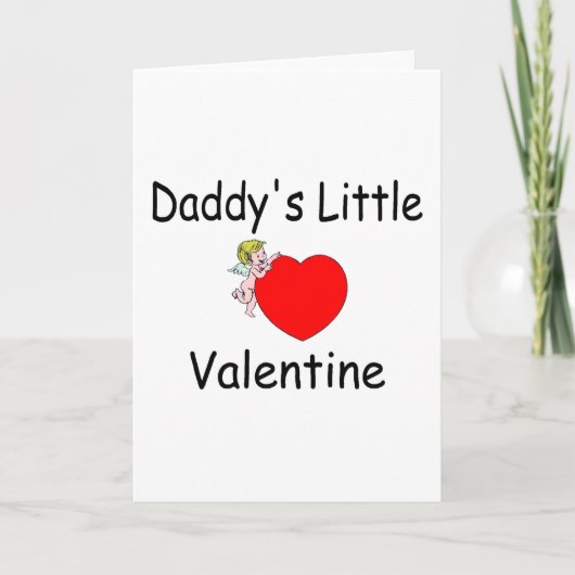Daddy's Little Valentine Feiertagskarte (Vorderseite)