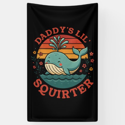 Daddys Little Whale Banner (Vertikal)