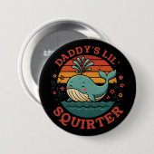 Daddys Little Whale Button (Vorne & Hinten)