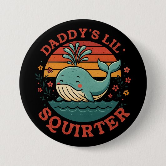 Daddys Little Whale Button (Vorderseite)