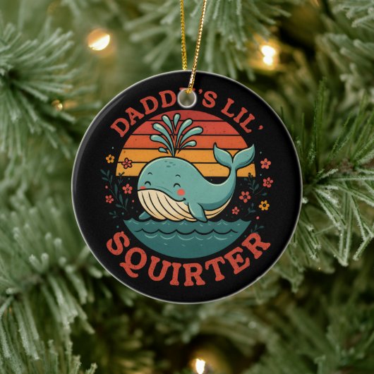 Daddys Little Whale Keramik Ornament (Baum)