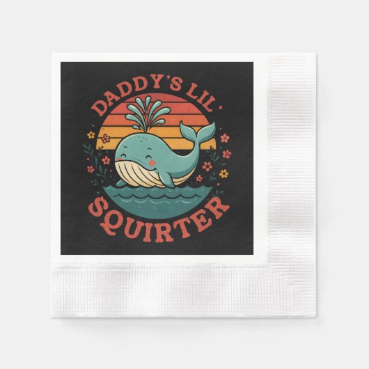Daddys Little Whale Serviette (Vorderseite)
